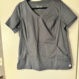 Bundle 4 for $20 - Butter-Soft Women's Grey V-Neck Scrub top